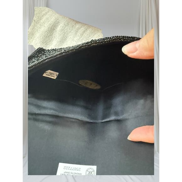 Vintage 70’s La Regale US Patent Black Beading Silver Meshing Slinky Long Strap - Picture 7 of 9